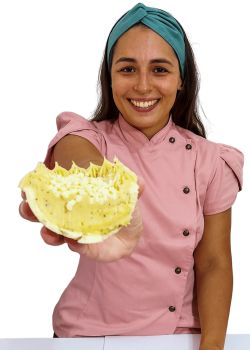 Foto da Tatia Pessanha, confeiteira Chef.